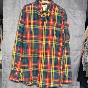 L.L. Bean Multicolor Plaid Button Down Shirt